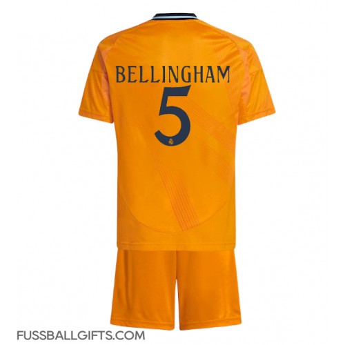 Real Madrid Jude Bellingham #5 Fußballbekleidung Auswärtstrikot Kinder 2024-25 Kurzarm (+ kurze hosen)